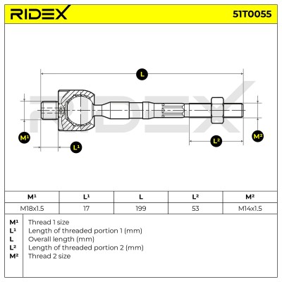 Tie Rod Assembly RIDEX 51T0055 51T0055 - photo 7