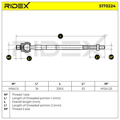 Tie Rod Assembly RIDEX 51T0224 51T0224 - photo 9