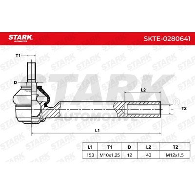 Tie Rod End Stark SKTE-0280641 SKTE-0280641 - photo 6