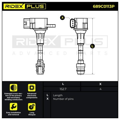 Ignition Coil RIDEX 689C0113P 689C0113P - photo 12