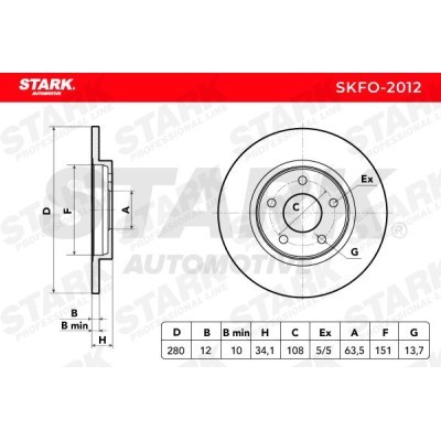 Brake Disc Stark SKFO-2012 SKFO-2012 - photo 7