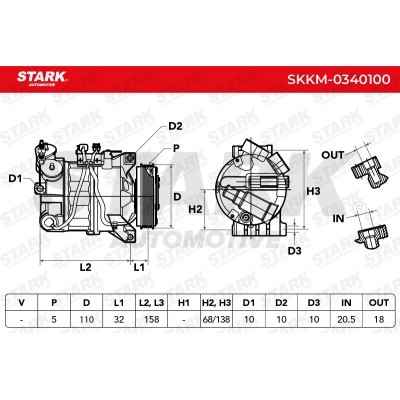 Compressor, Air Conditioning SKKM-0340100 - photo 4