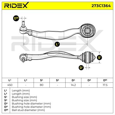 Control Arm RIDEX 273C1364 273C1364 - photo 5
