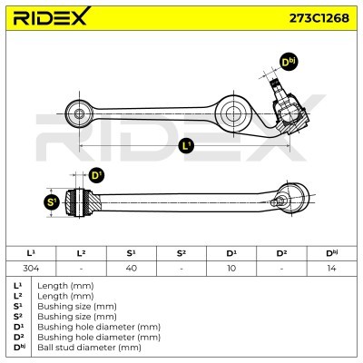 Control Arm RIDEX 273C1268 273C1268 - photo 6