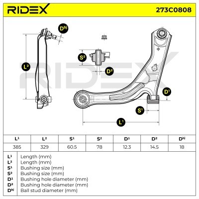 Control Arm RIDEX 273C0808 273C0808 - photo 6