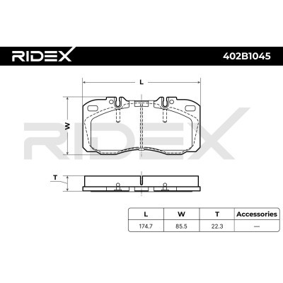 Brake Pads Set RIDEX 402B1045 402B1045 - photo 6