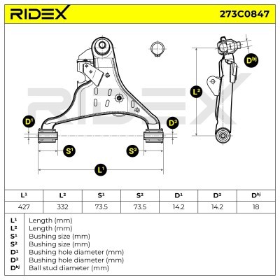 Control Arm RIDEX 273C0847 273C0847 - photo 5