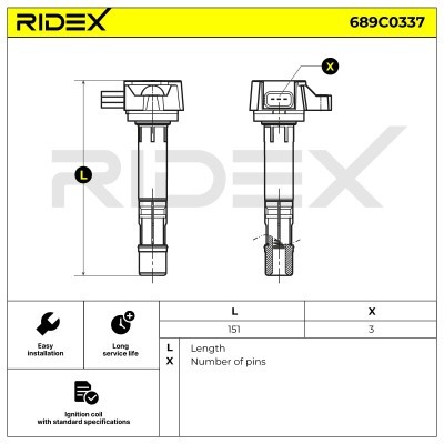 Ignition Coil RIDEX 689C0337 689C0337 - photo 4