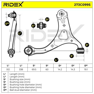 Control Arm RIDEX 273C0995 273C0995 - photo 5