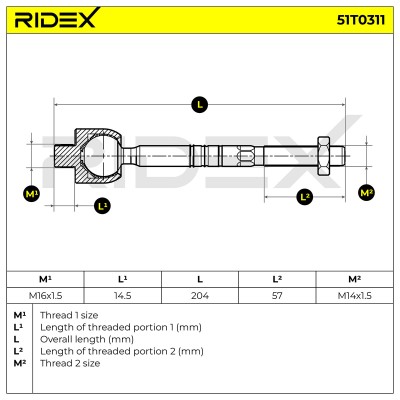 Tie Rod Assembly RIDEX 51T0311 51T0311 - photo 6