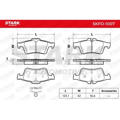 Brake Pads Set Stark SKFO-1007 SKFO-1007 - photo 4