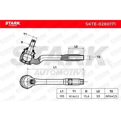 Tie Rod End Stark SKTE-0280171 SKTE-0280171 - photo 6