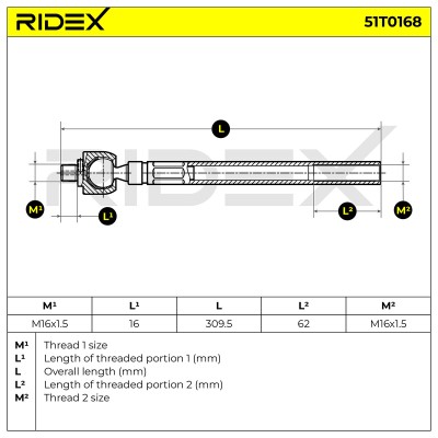 Tie Rod Assembly RIDEX 51T0168 51T0168 - photo 7