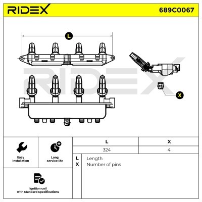Ignition Coil RIDEX 689C0067 689C0067 - photo 10