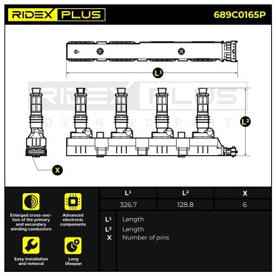 Ignition Coil RIDEX 689C0165P 689C0165P - photo 8