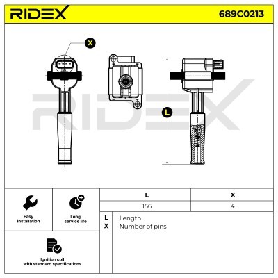 Ignition Coil RIDEX 689C0213 689C0213 - photo 2