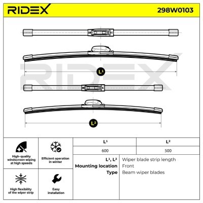 Wiper Blade RIDEX 298W0103 298W0103 - photo 5