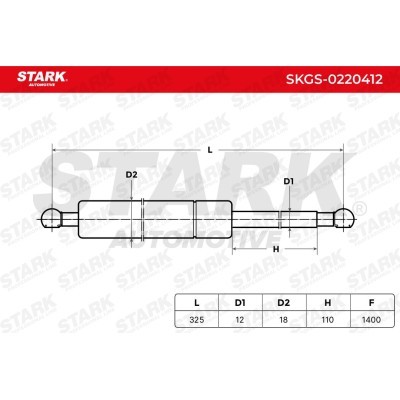 Gas Spring, boot-/cargo area Stark SKGS-0220412 SKGS-0220412 - photo 3