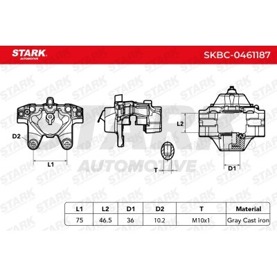 Brake Caliper Stark SKBC-0461187 SKBC-0461187 - photo 5