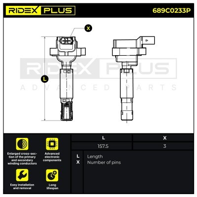 Ignition Coil RIDEX 689C0233P 689C0233P - photo 9