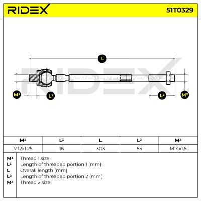 Tie Rod Assembly RIDEX 51T0329 51T0329 - photo 5