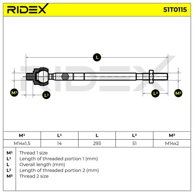 Tie Rod Assembly RIDEX 51T0115 51T0115 - photo 6