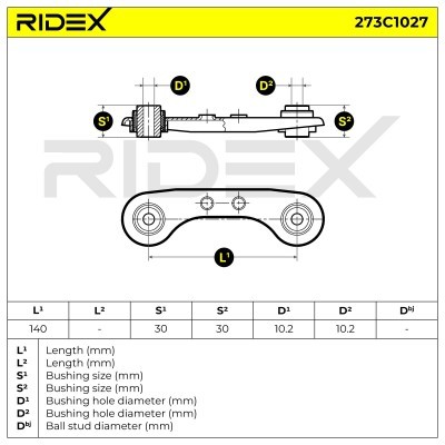Control Arm RIDEX 273C1027 273C1027 - photo 5
