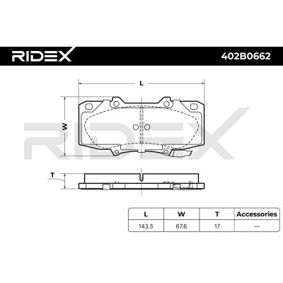 Brake Pads Set RIDEX 402B0662 402B0662 - photo 7