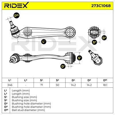 Control Arm RIDEX 273C1068 273C1068 - photo 6