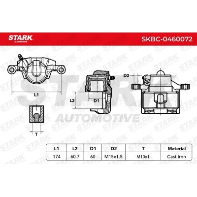 Brake Caliper Stark SKBC-0460072 SKBC-0460072 - photo 3