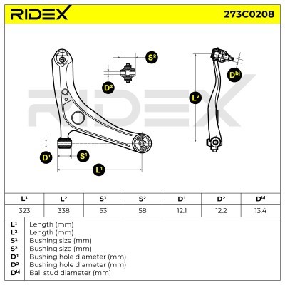 Control Arm RIDEX 273C0208 273C0208 - photo 3