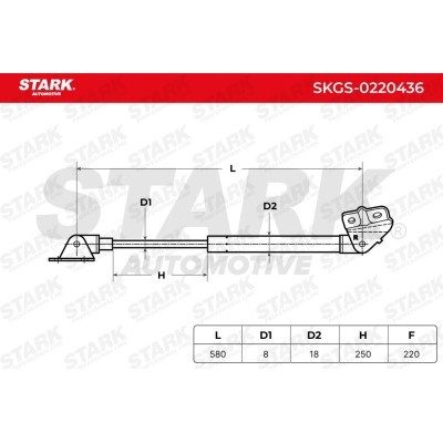 Gas Spring, boot-/cargo area Stark SKGS-0220436 SKGS-0220436 - photo 5