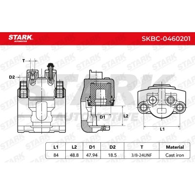 Brake Caliper Stark SKBC-0460201 SKBC-0460201 - photo 5