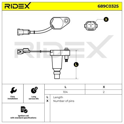 Ignition Coil RIDEX 689C0325 689C0325 - photo 2