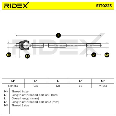 Tie Rod Assembly RIDEX 51T0223 51T0223 - photo 7