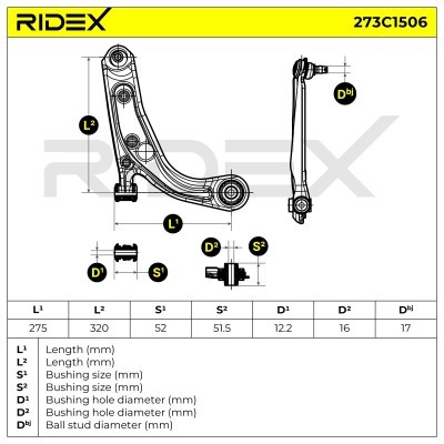 Control Arm RIDEX 273C1506 273C1506 - photo 6