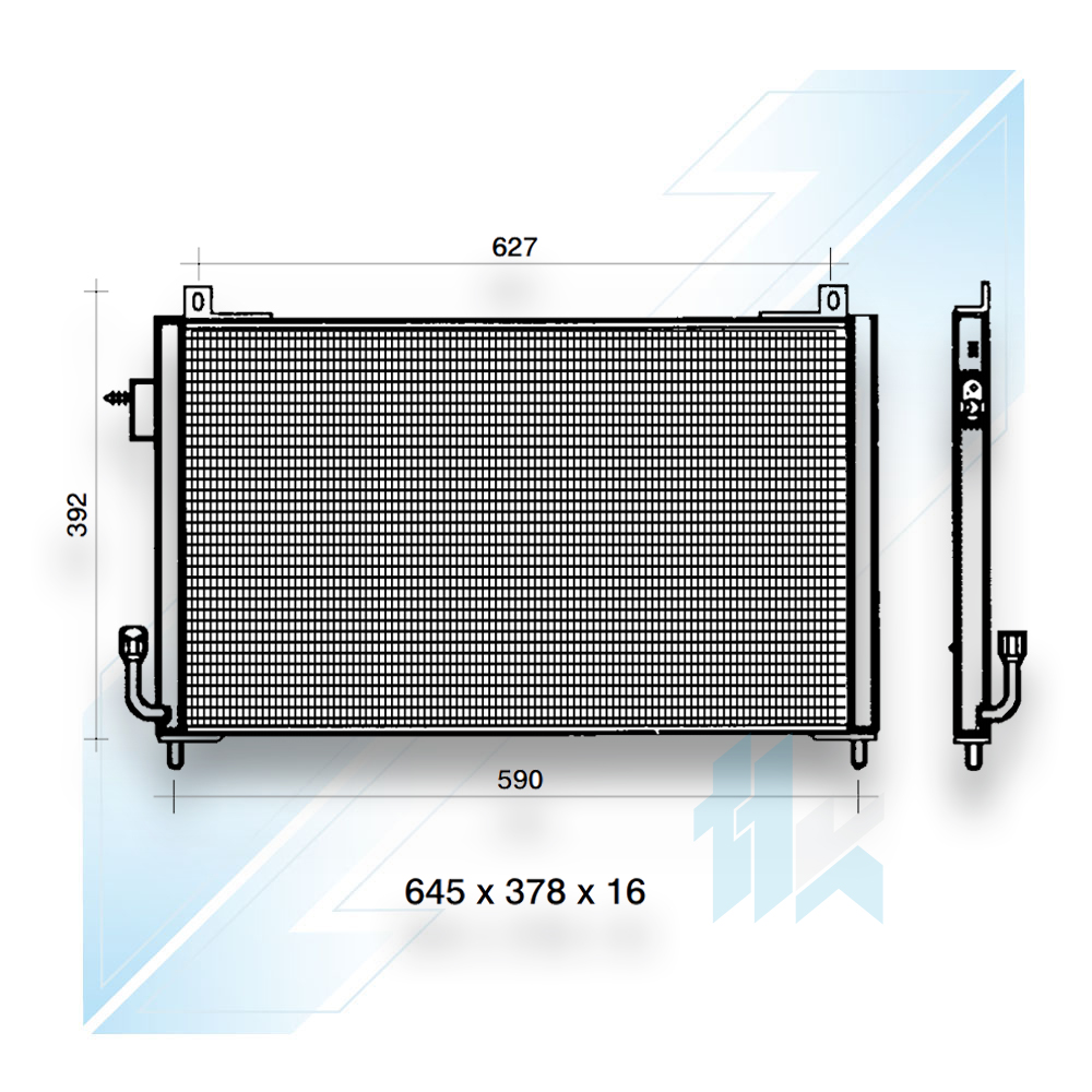 Condenser for Peugeot 406  1995 - 2005 210PC40601 - photo 1