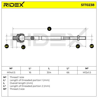 Tie Rod Assembly RIDEX 51T0238 51T0238 - photo 5
