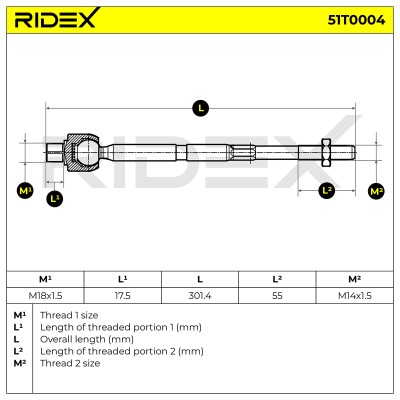 Tie Rod Assembly RIDEX 51T0004 51T0004 - photo 6
