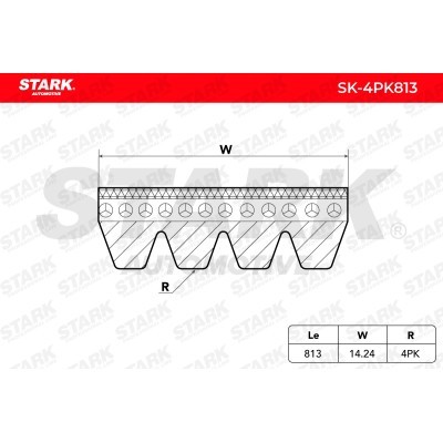 V-Ribbed Belt Stark SK-4PK813 SK-4PK813 - photo 4