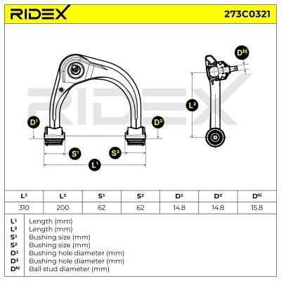 Control Arm RIDEX 273C0321 273C0321 - photo 7