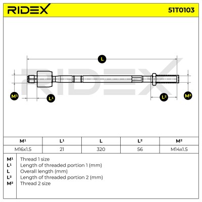 Tie Rod Assembly RIDEX 51T0103 51T0103 - photo 5