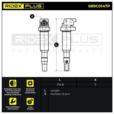Ignition Coil RIDEX 689C0147P 689C0147P - photo 9