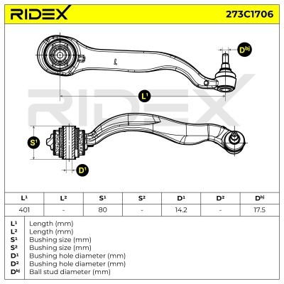 Control Arm RIDEX 273C1706 273C1706 - photo 6
