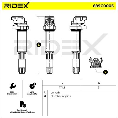 Ignition Coil RIDEX 689C0005 689C0005 - photo 7