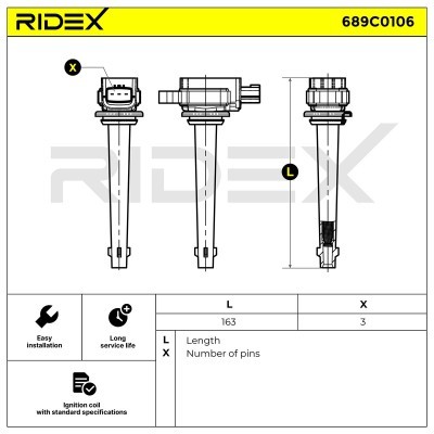 Ignition Coil RIDEX 689C0106 689C0106 - photo 3