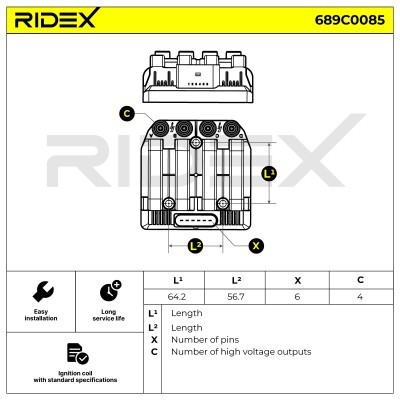 Ignition Coil RIDEX 689C0085 689C0085 - photo 5