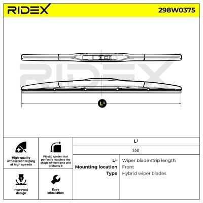 Wiper Blade RIDEX 298W0375 298W0375 - photo 6