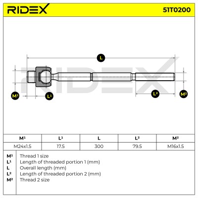 Tie Rod Assembly RIDEX 51T0200 51T0200 - photo 6