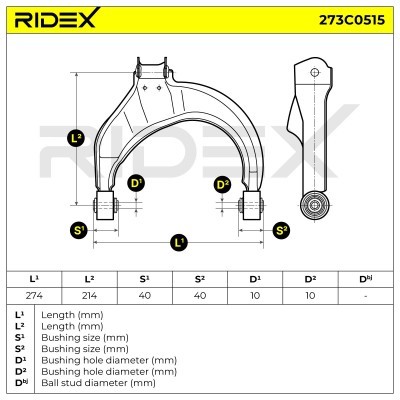 Control Arm RIDEX 273C0515 273C0515 - photo 5
